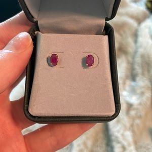 Ruby earrings never worn